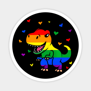 LGBT Pride Flag  Dinosaur Pride Colors Magnet